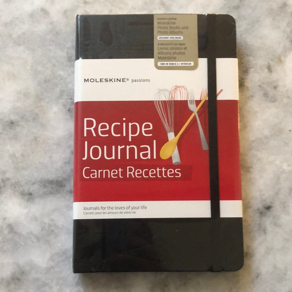 Moleskine Black Recipe Journal with Red Sleeve